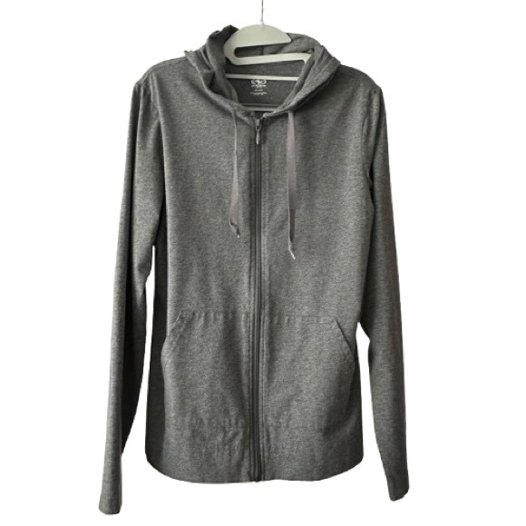 Athletic Works Girl's L (12-14) Gray Zip-Up Sporty Athletic Long Sleeves Hoodie - Picture 2 of 16